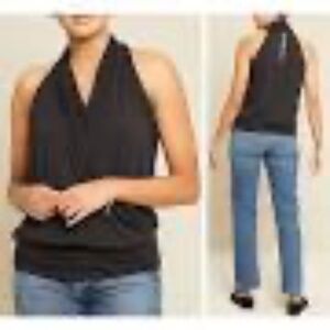 Amour Vert Agnes Halter Top - Anthracite (Heathered Charcoal)